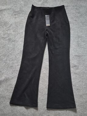 Black Flared Pull-On Pants